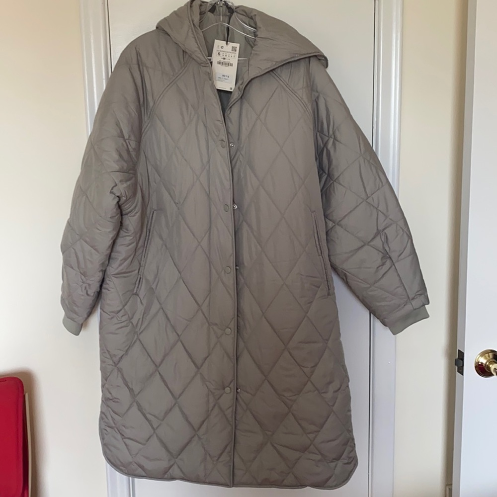 Zara Water repellent coat with hood